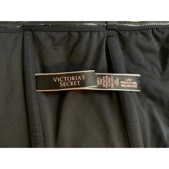 Victorias Secret Black Strapless Corset Bra Bralette Top Size 36B V Cut Side Zip - Picture 5 of 7